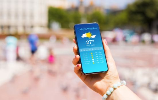 Siga la previsión meteorológica en tiempo real